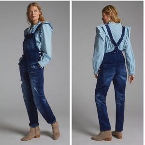 Anthropologie Pilcro the Wanderer Velvet Overalls Size 28